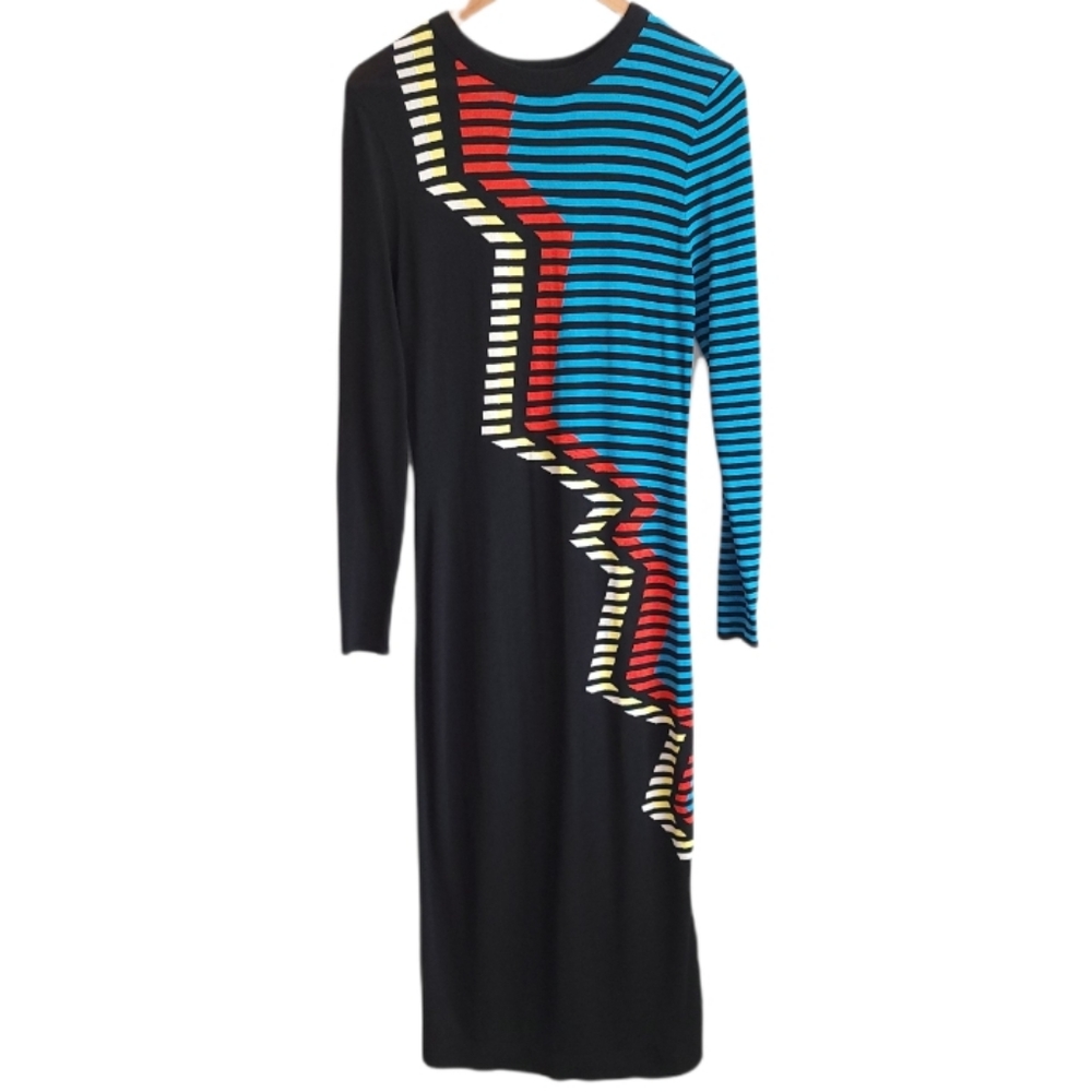 Topshop Knit Midi Dress Eclectic